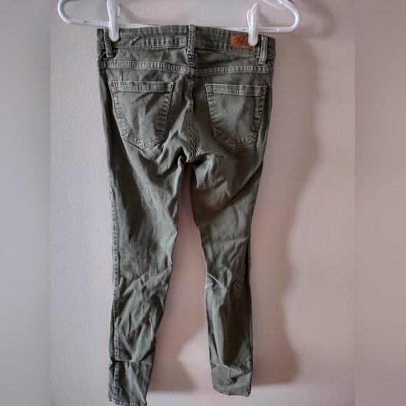 Zara Trafaluc Olive/Navy Colored Skinny Jeans 00 - Picture 2 of 3